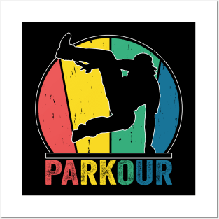 Parkour Free Running Training Traceur Retro Posters and Art